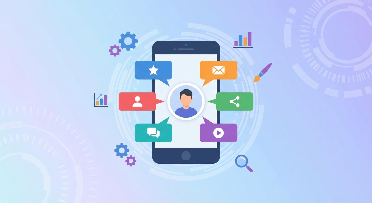 Ilustración de sección: Características esenciales de una herramienta de enlace en la bio de alta conversión — enlace en la bio