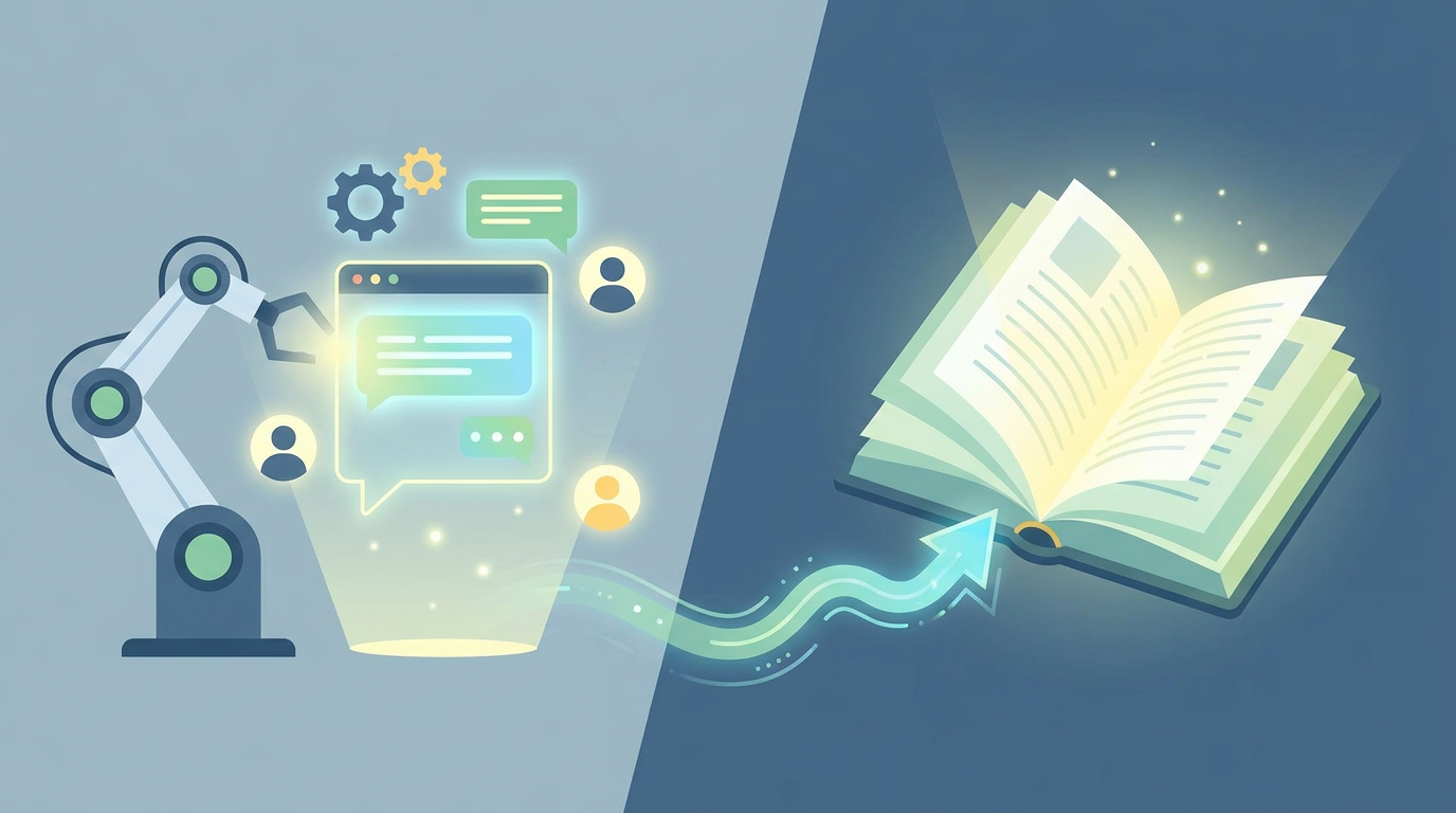 Section illustration: How Does an AI Chatbot for Business Change Customer Engagement? — book