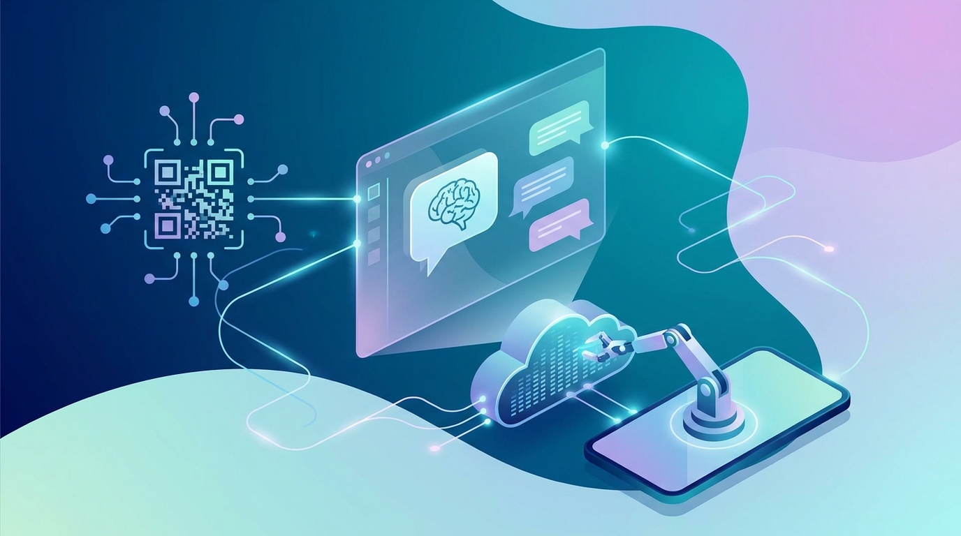 Section illustration: The Synergy of QR Codes and AI Customer Service — chat