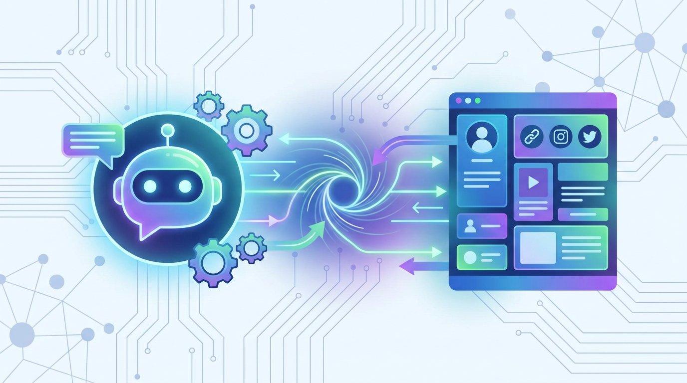 Section illustration: The Strategic Synergy of AI Chatbots and Bio Link Platforms β chatbot