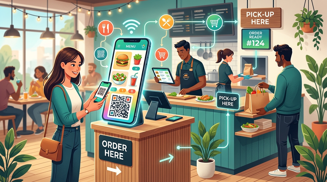 Modern contactless ordering system setup