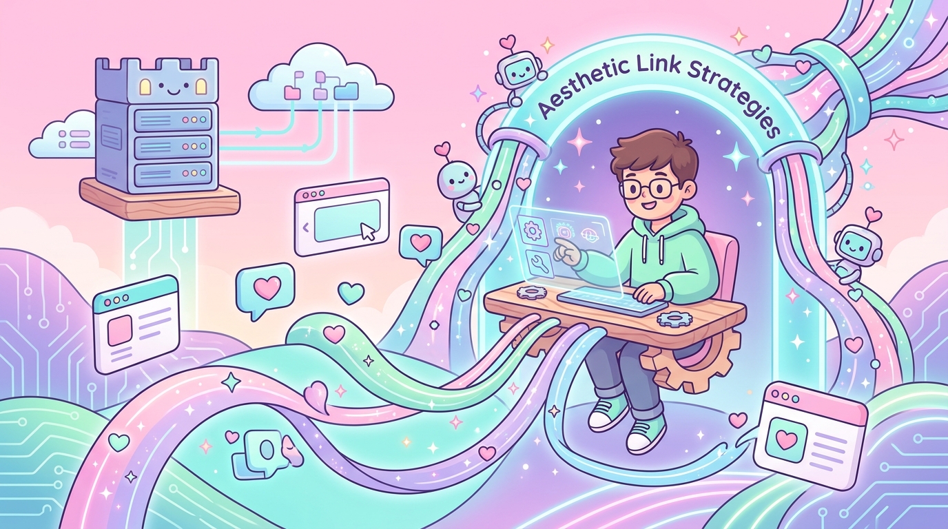 Section illustration: Technical Strategies for Creating Aesthetic Links — cute