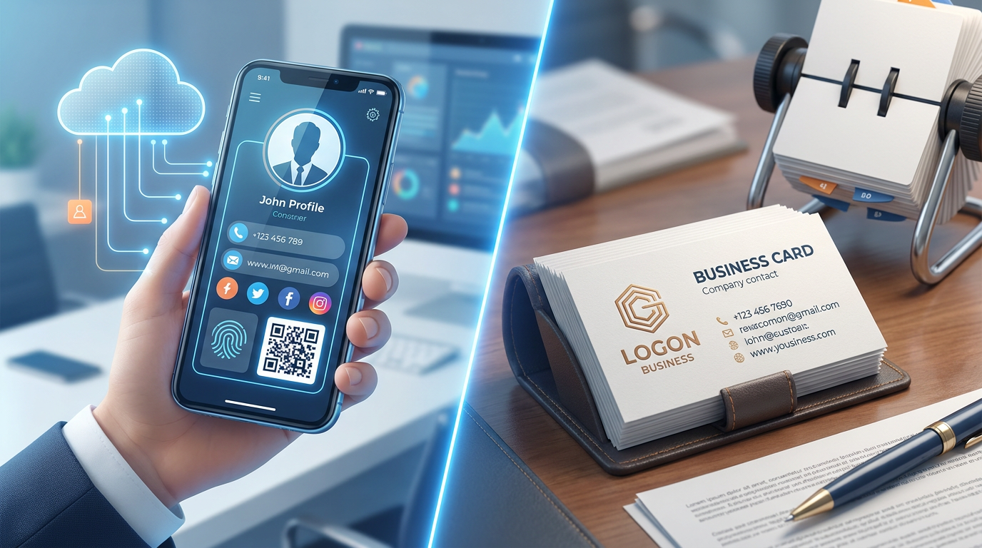 Section illustration: Digital Business Card vs Paper Business Cards: The Ultimate Comparison — digital business card vs paper business cards