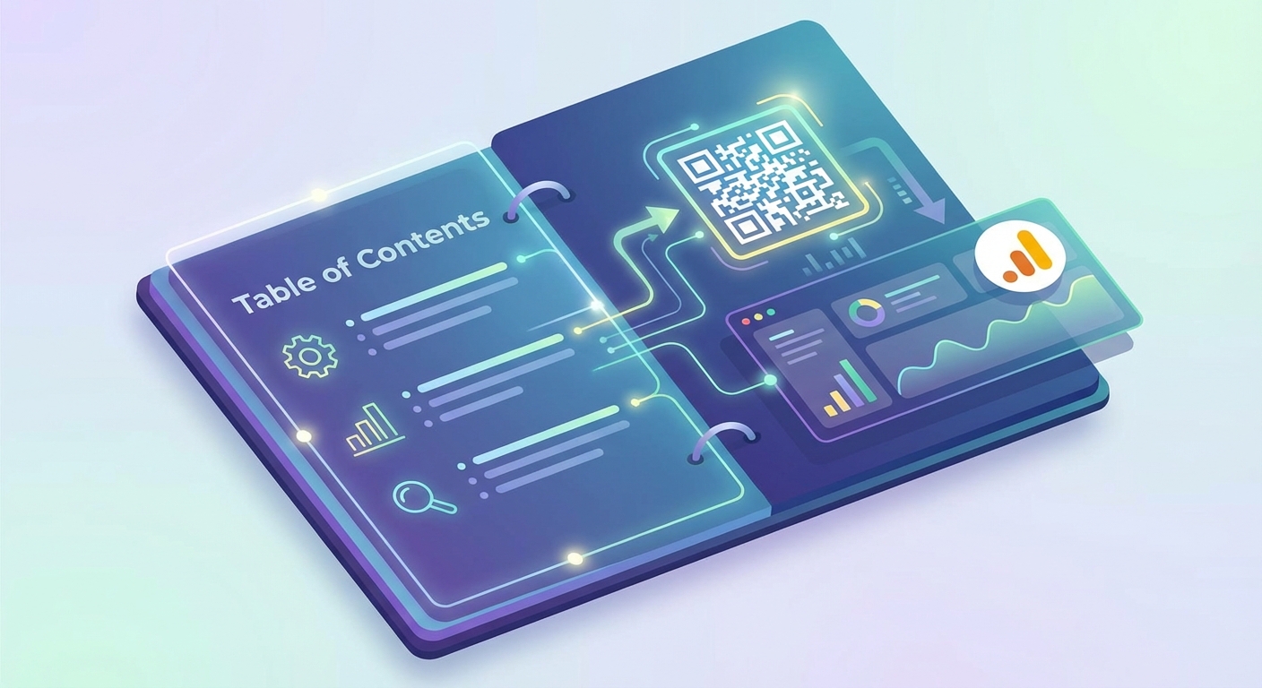 Bölüm illüstrasyonu: İçindekiler — dinamik qr kod google analytics