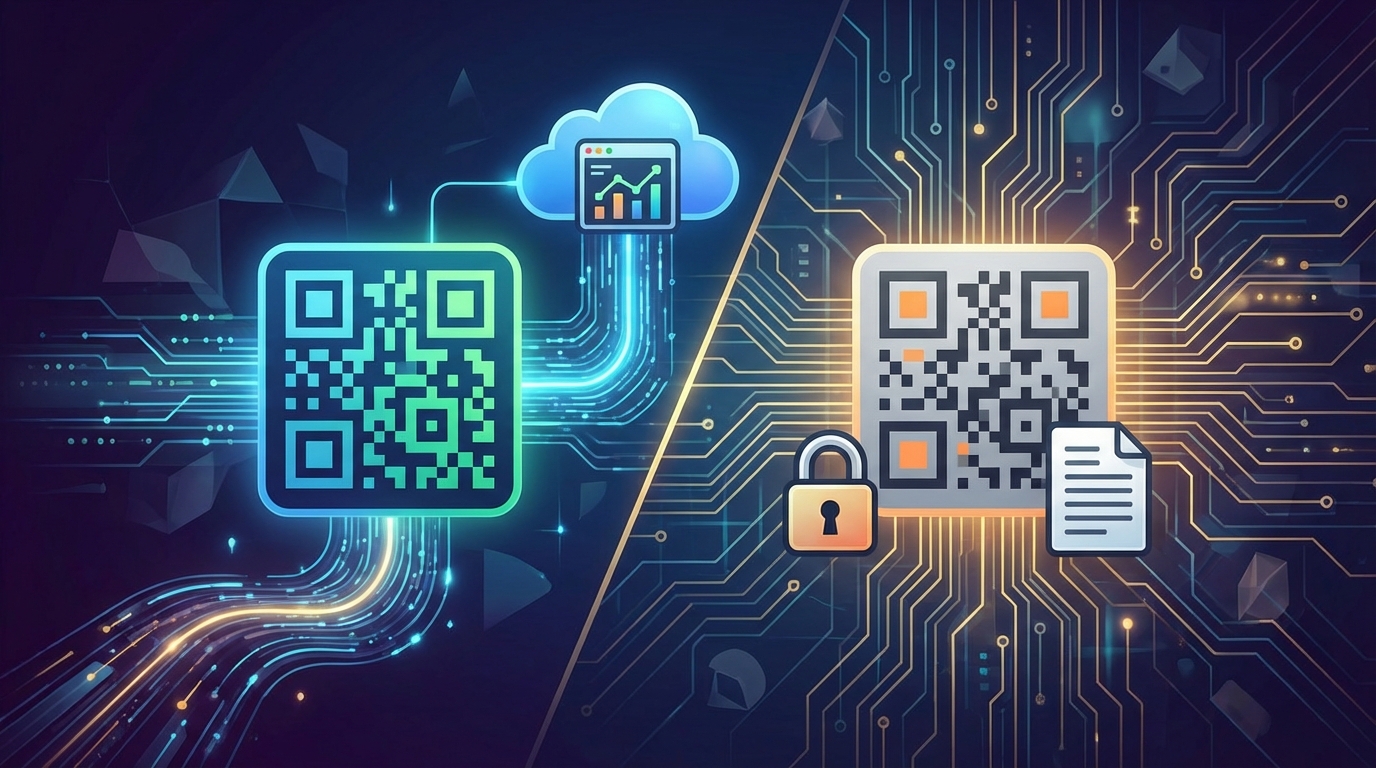 Bölüm illüstrasyonu: 1. 2025'te Dinamik ve Statik QR Kodları Anlamak — dinamik qr kod google analytics