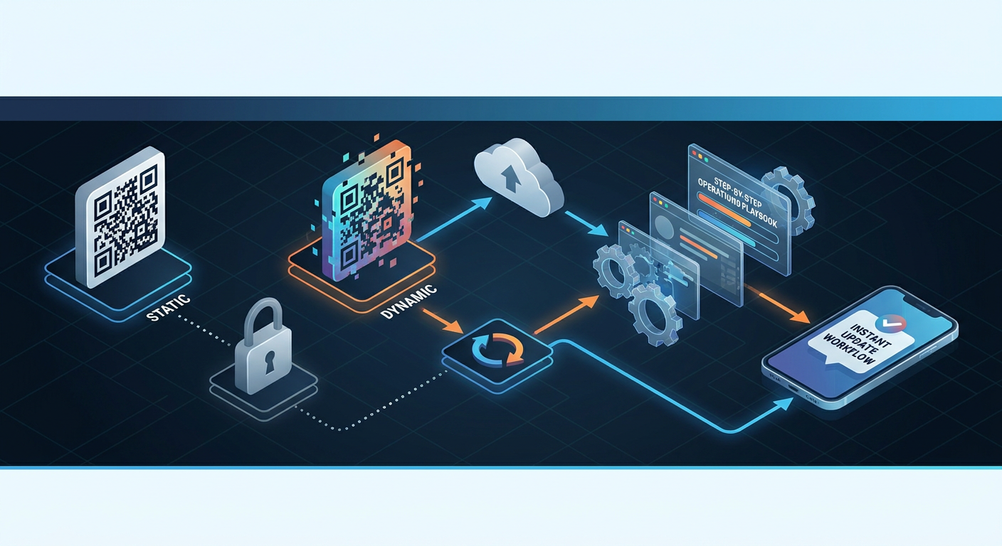 Section illustration: 3. Setting Up Your Free Menu Backend — dynamic QR code vs static QR code