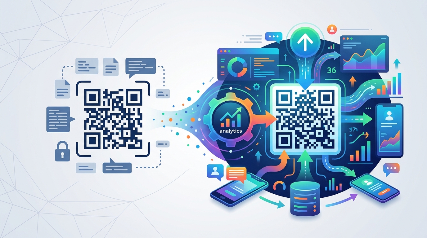 Difference between static and dynamic QR code with analytics