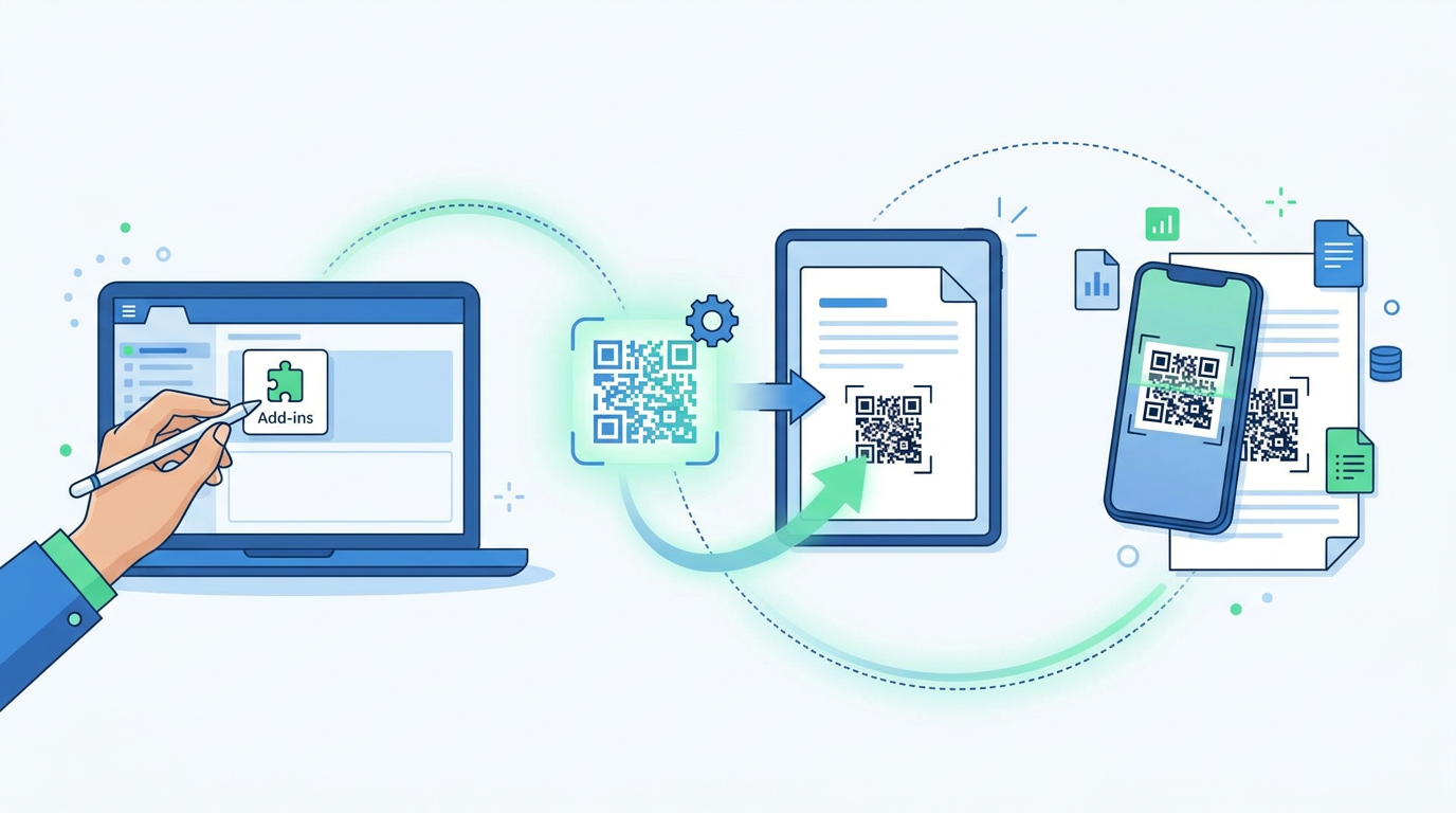 Section illustration: How to Use a QR Code Generator in Word via Add-ins β how
