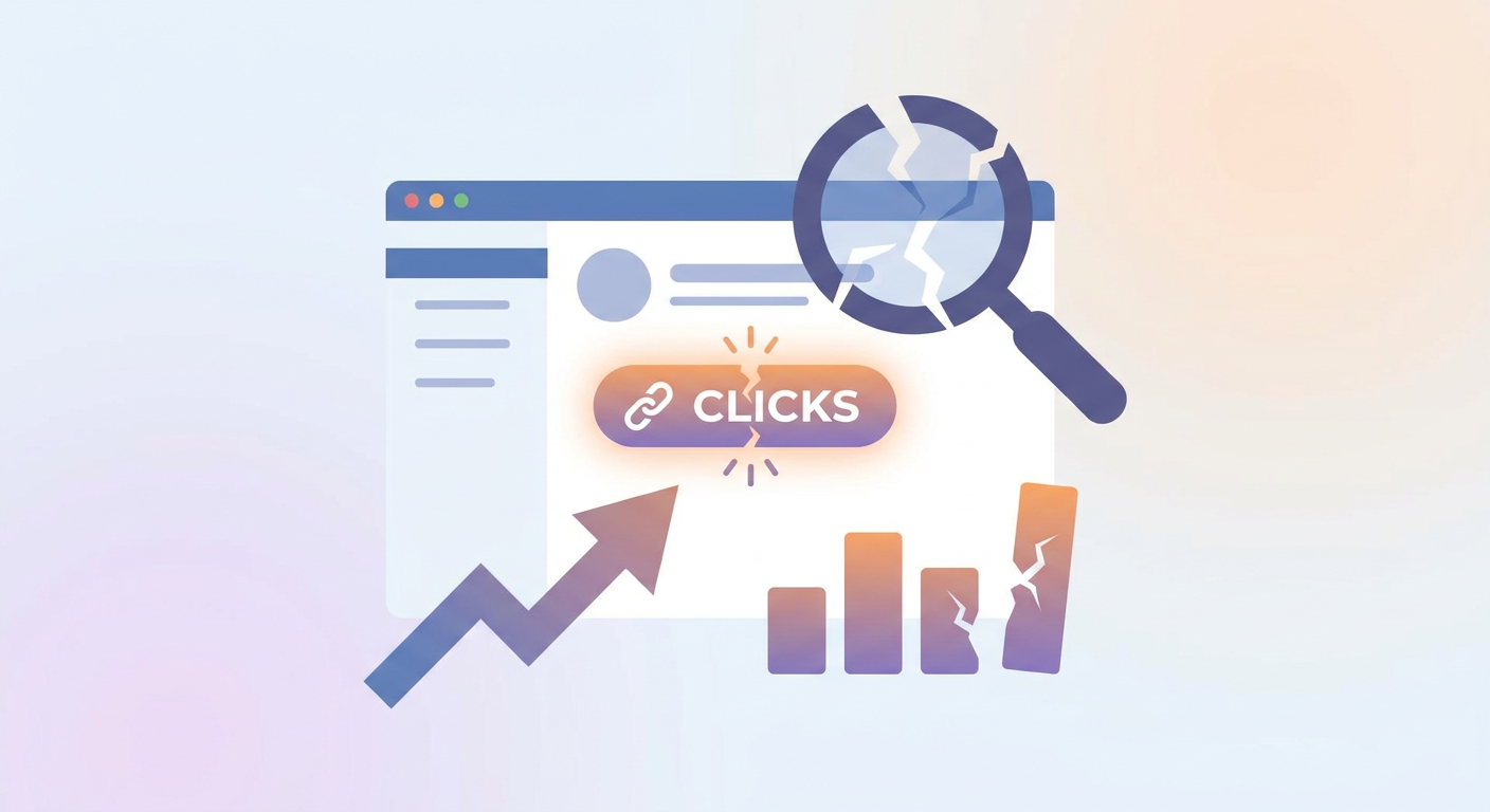 Section illustration: The Fundamental Flaws of the Instagram Insights 'Website Clicks' metric — Instagram Insights 'Website Clicks' metric