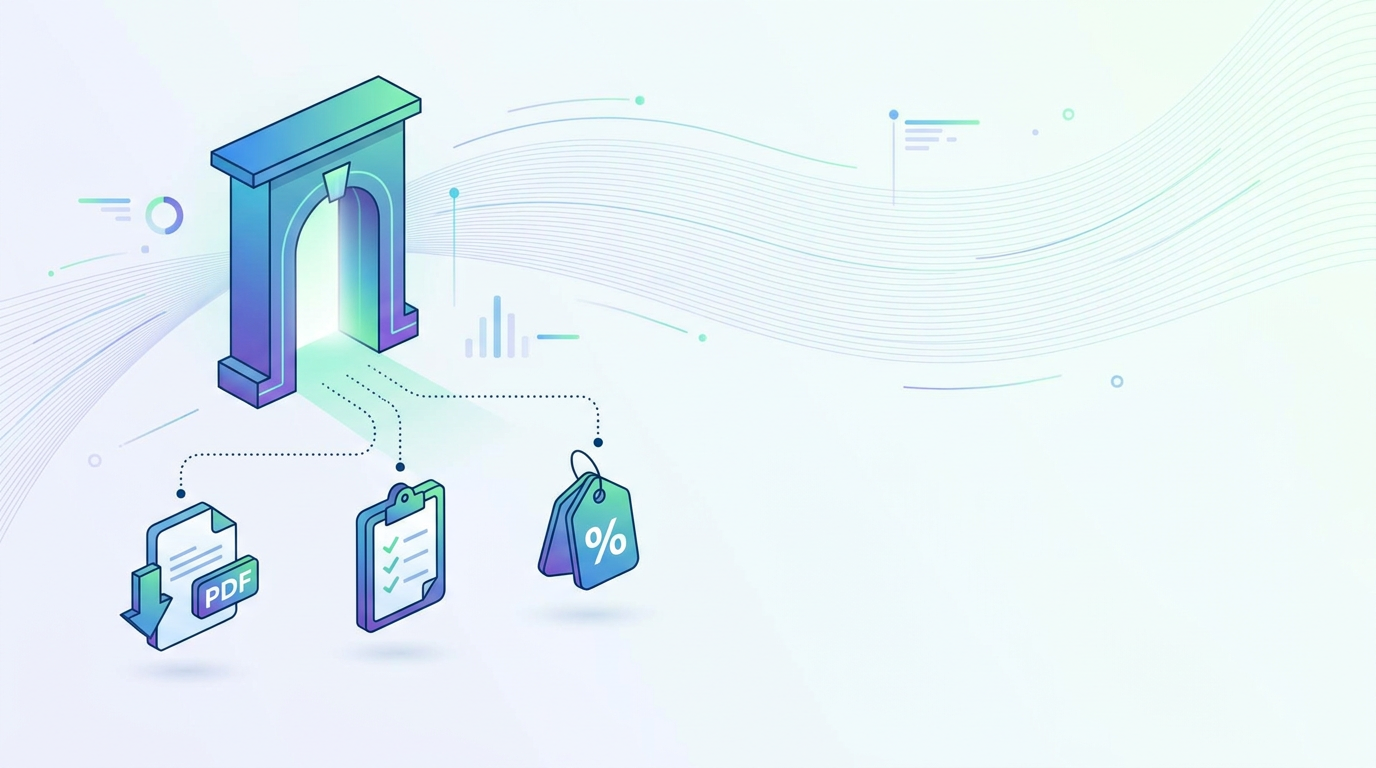 Section illustration: Choosing Your Lead Magnet Gate (PDF, Checklist, Discount Code as the Opt-In Incentive) — lead magnet gate (PDF, checklist, discount code as the opt-in incentive)