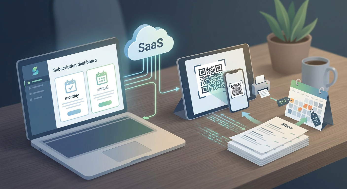 Section illustration: Digital Menu Costs: SaaS Subscriptions and QR Setup — menu reprint frequency (seasonal, price-change-driven)