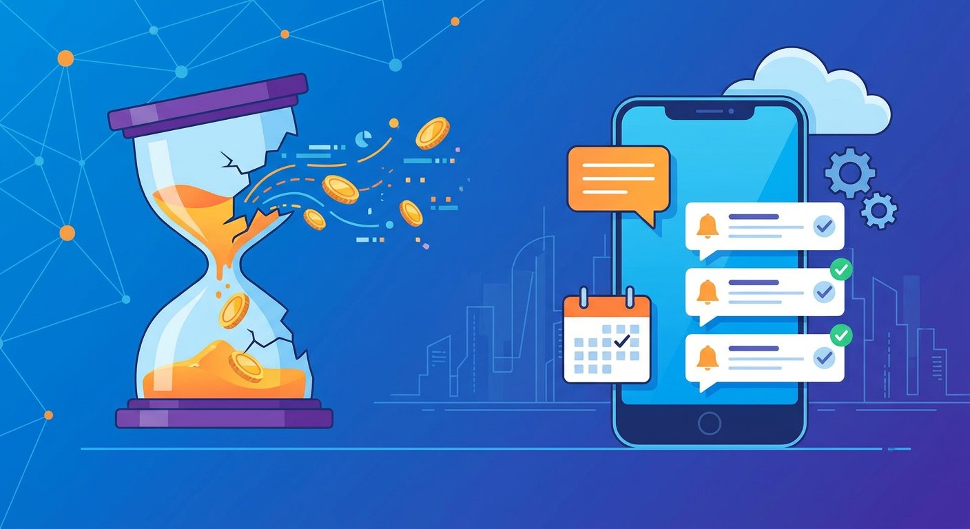 Section illustration: The Multi-Million Dollar Leak: Why Legacy Booking Software Fails in 2026 — no-show rate reduction (SMS/WhatsApp reminder automation)
