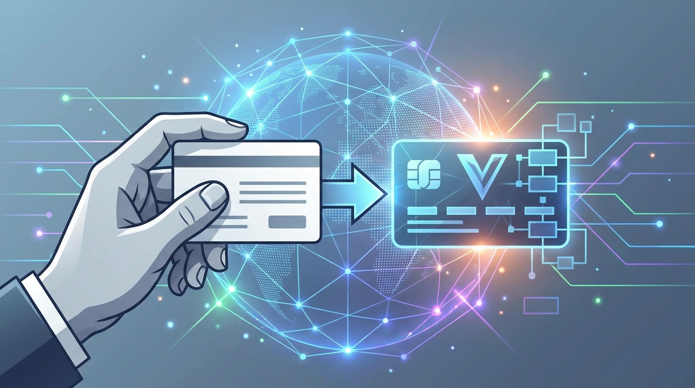 Section illustration: The Shift to Digital Identity — vcard