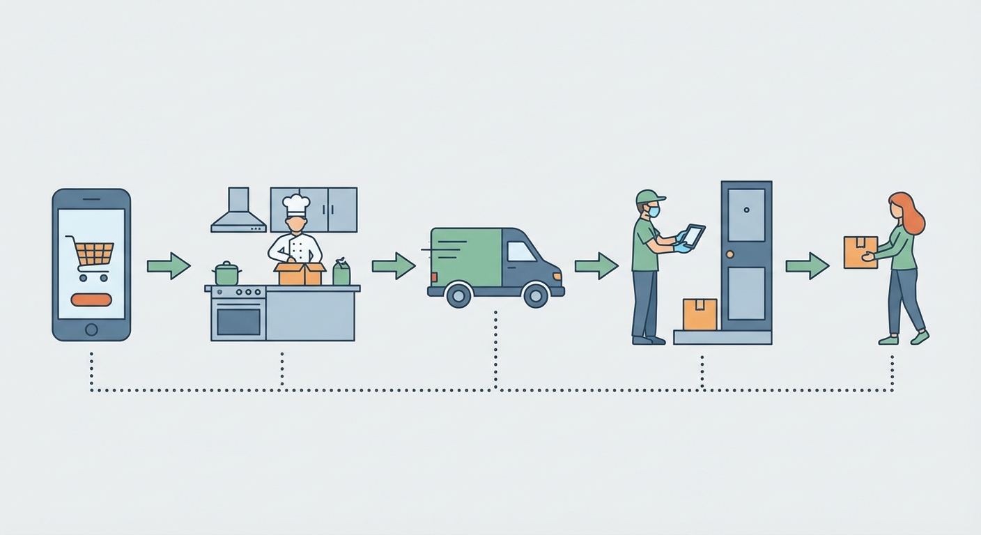 Technical Workflow of Contactless Delivery
