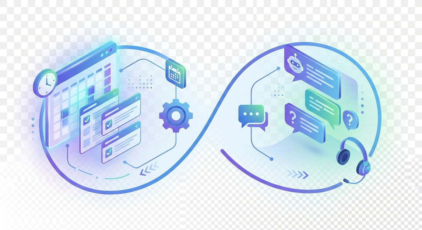 Section illustration: AI Booking System vs AI Chatbot for Business: Key Differences — which